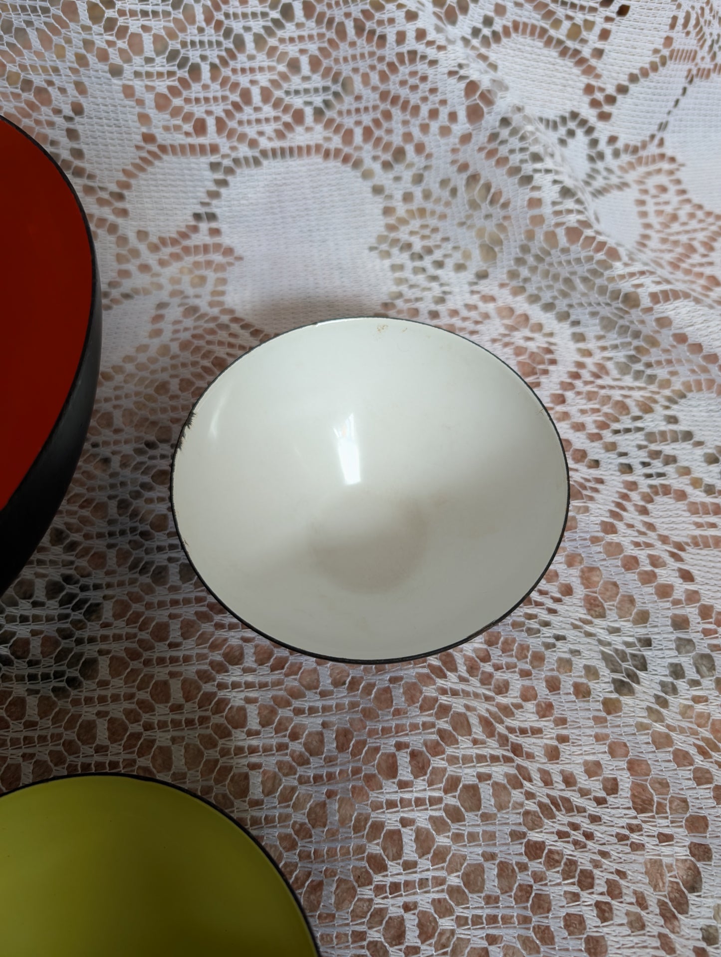 5 Mid Century Enamel Bowls