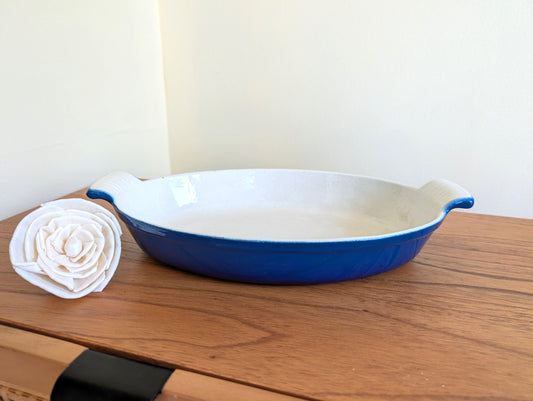 Blue Enamel Cast Iron Baking Dish