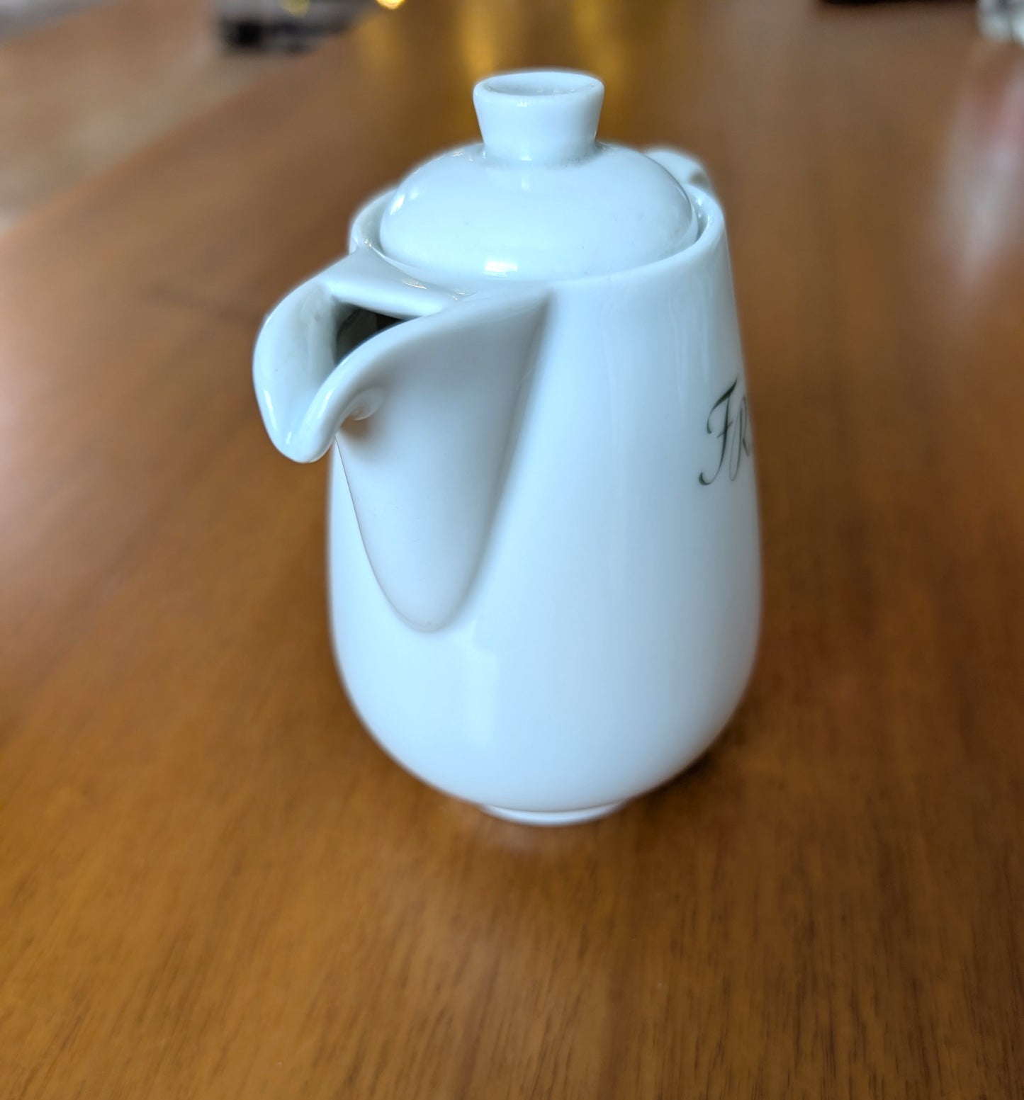 Rosenthal Germany Ceramic White Mini Tea Pot Personalized with Initials FR