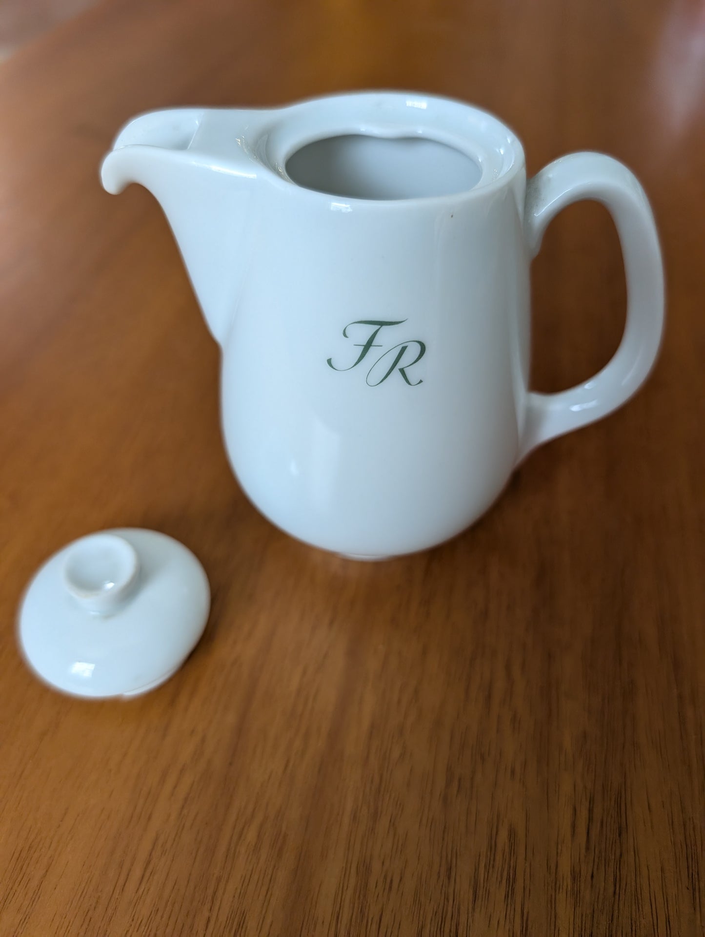 Rosenthal Germany Ceramic White Mini Tea Pot Personalized with Initials FR