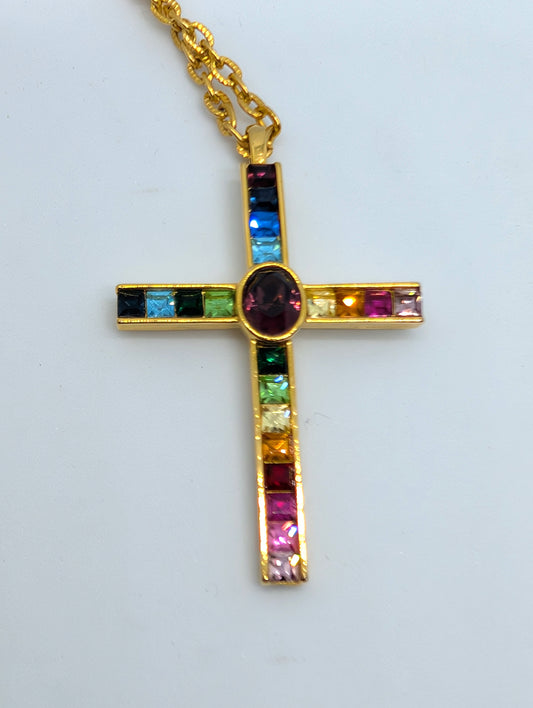 Rainbow Cross Pendant