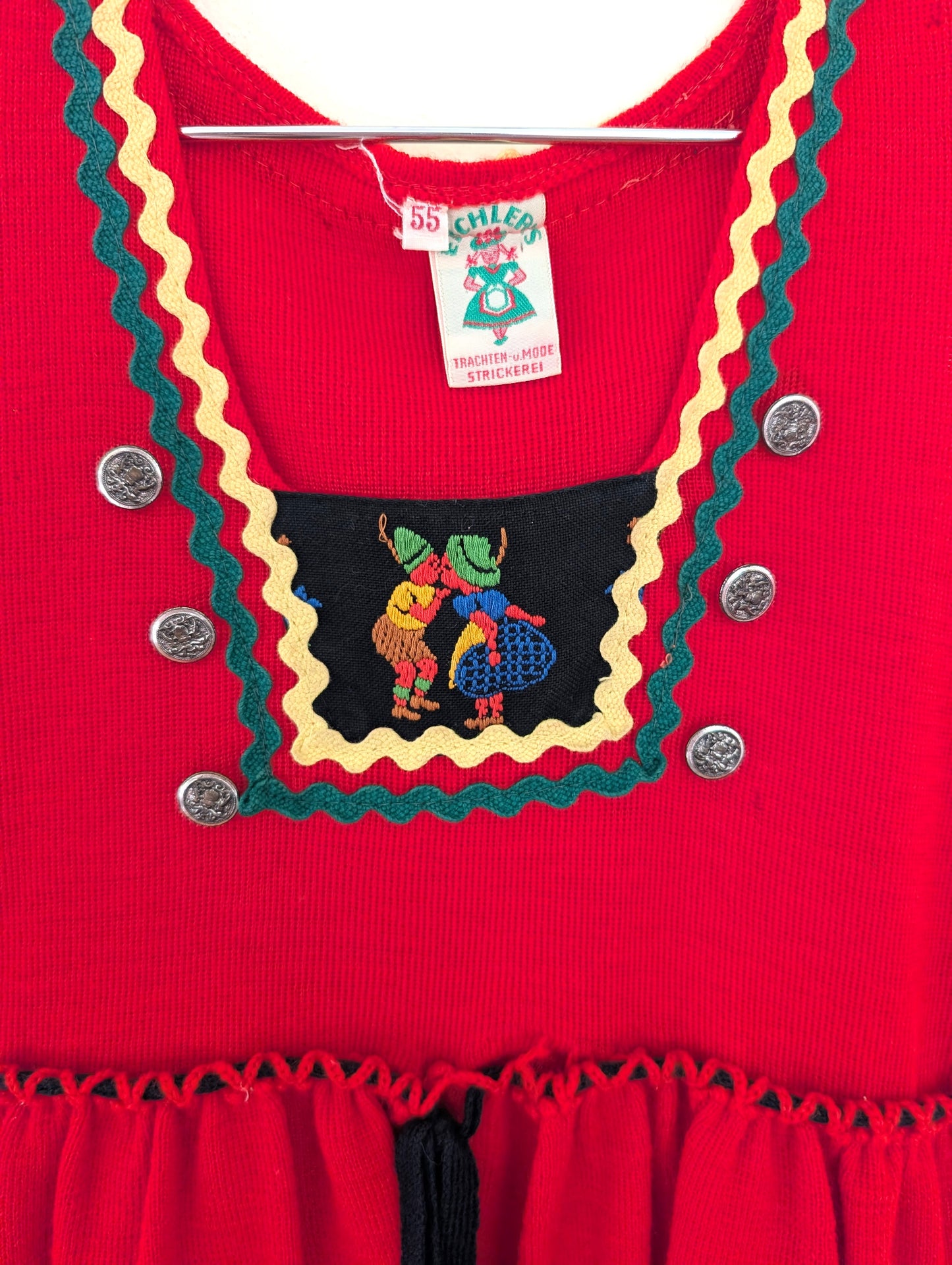 Red German Toddler Knit Dress