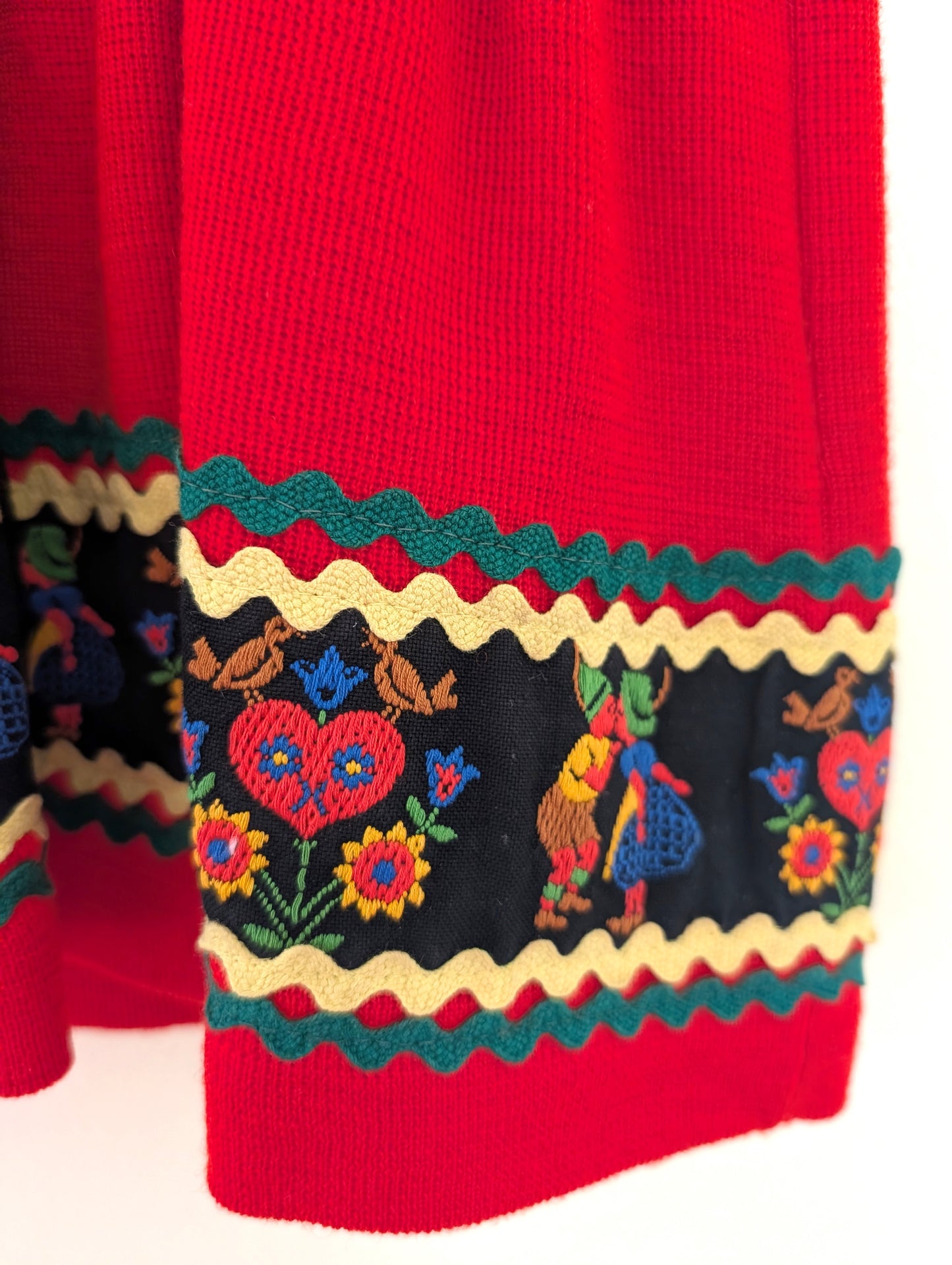 Red German Toddler Knit Dress