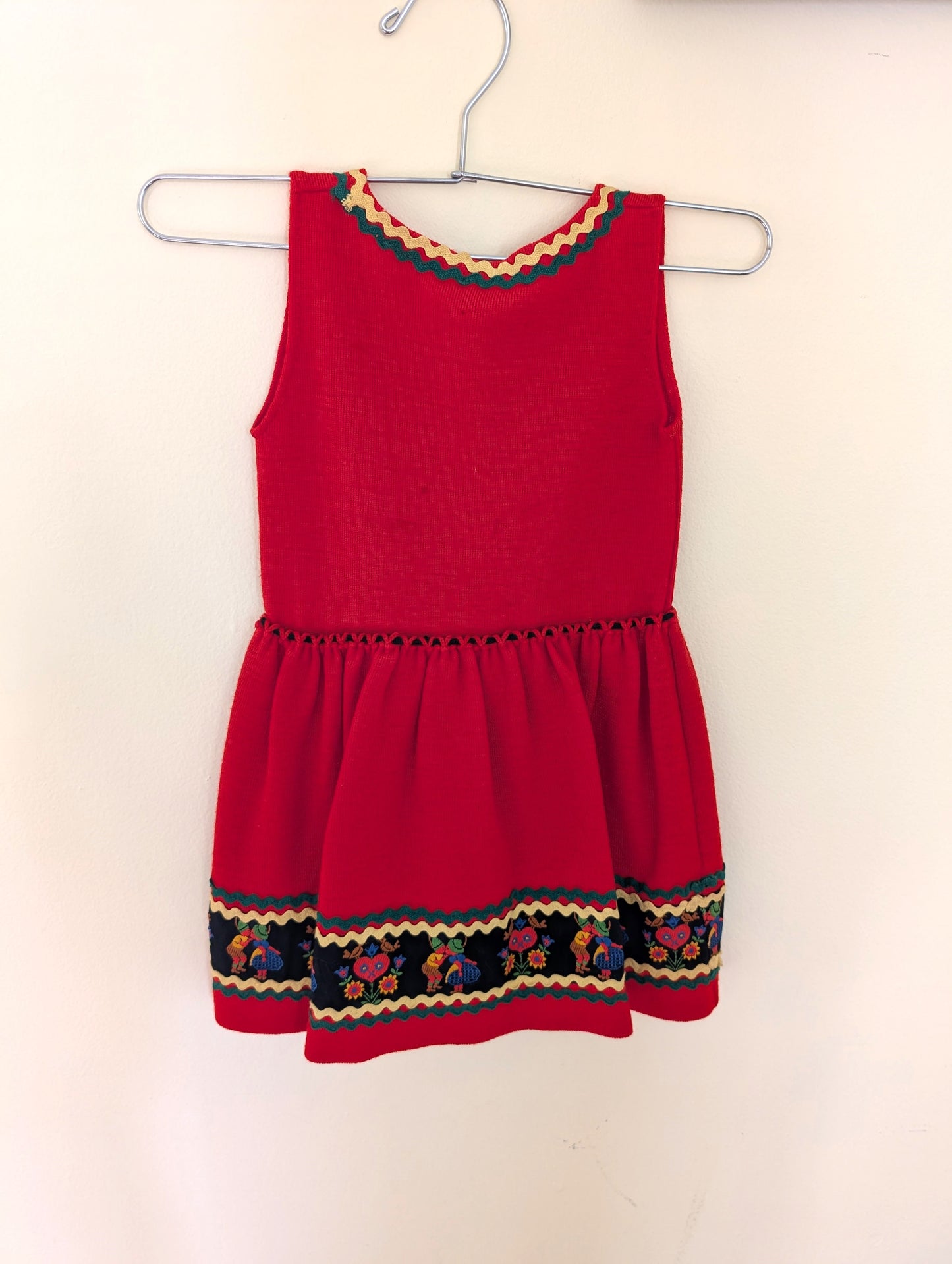 Red German Toddler Knit Dress