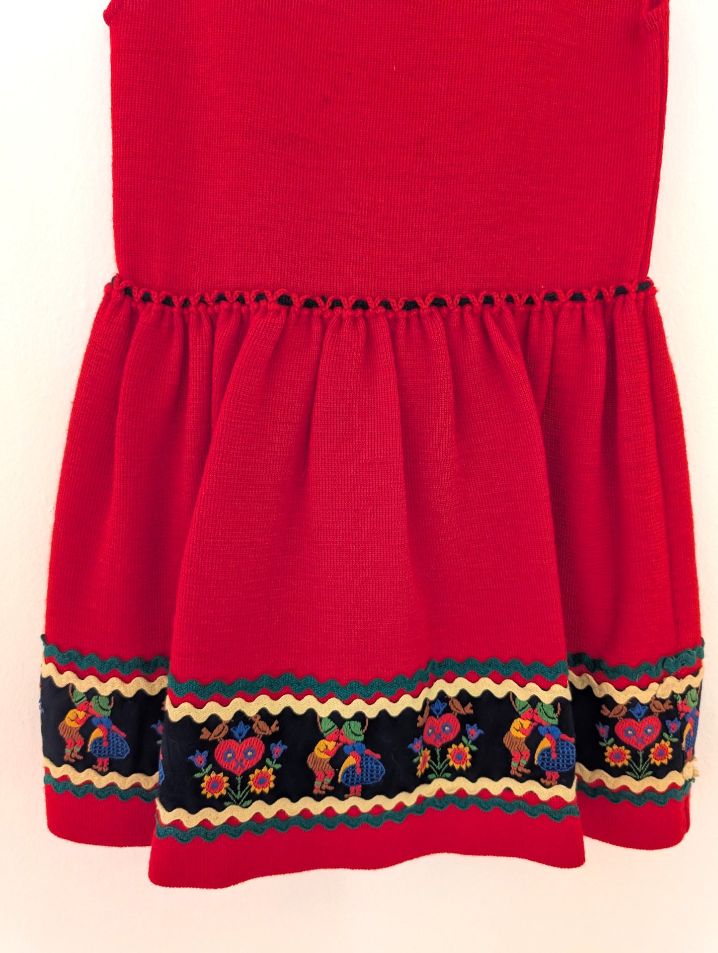 Red German Toddler Knit Dress