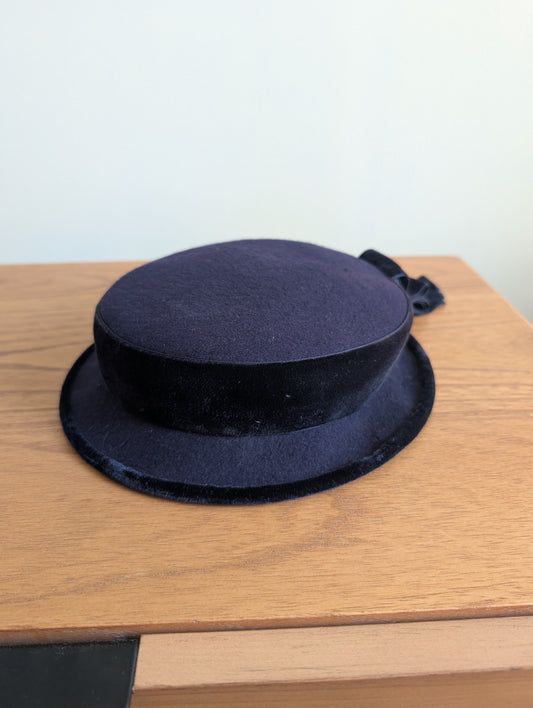 1940s Henry Pollak Navy Blue Hat