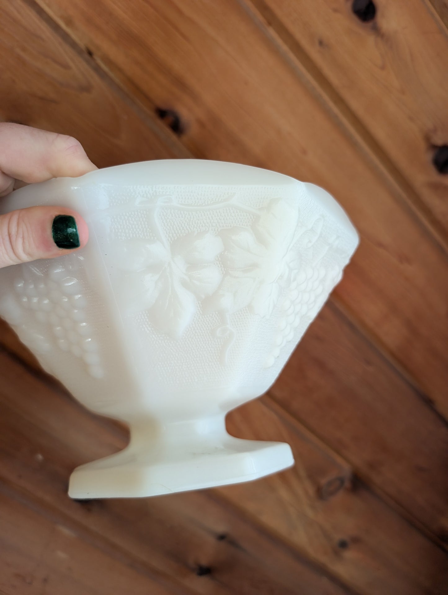 Anchor Hocking "Harvest Grape" Milk Glass Bowl