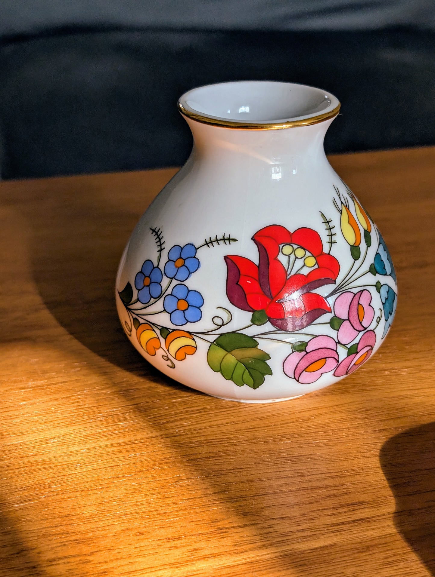 Three Hungarian Kalosca Dishes Bud Vase