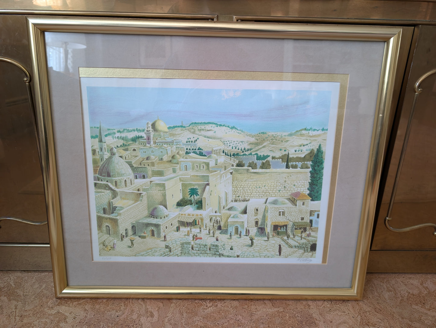 Framed Lithograph by Nahum Gilboa