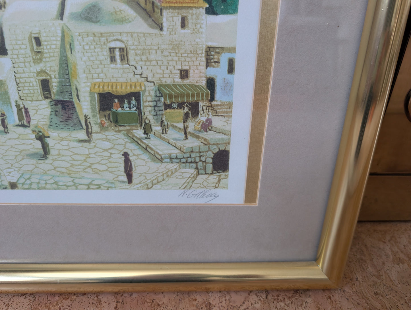 Framed Lithograph by Nahum Gilboa