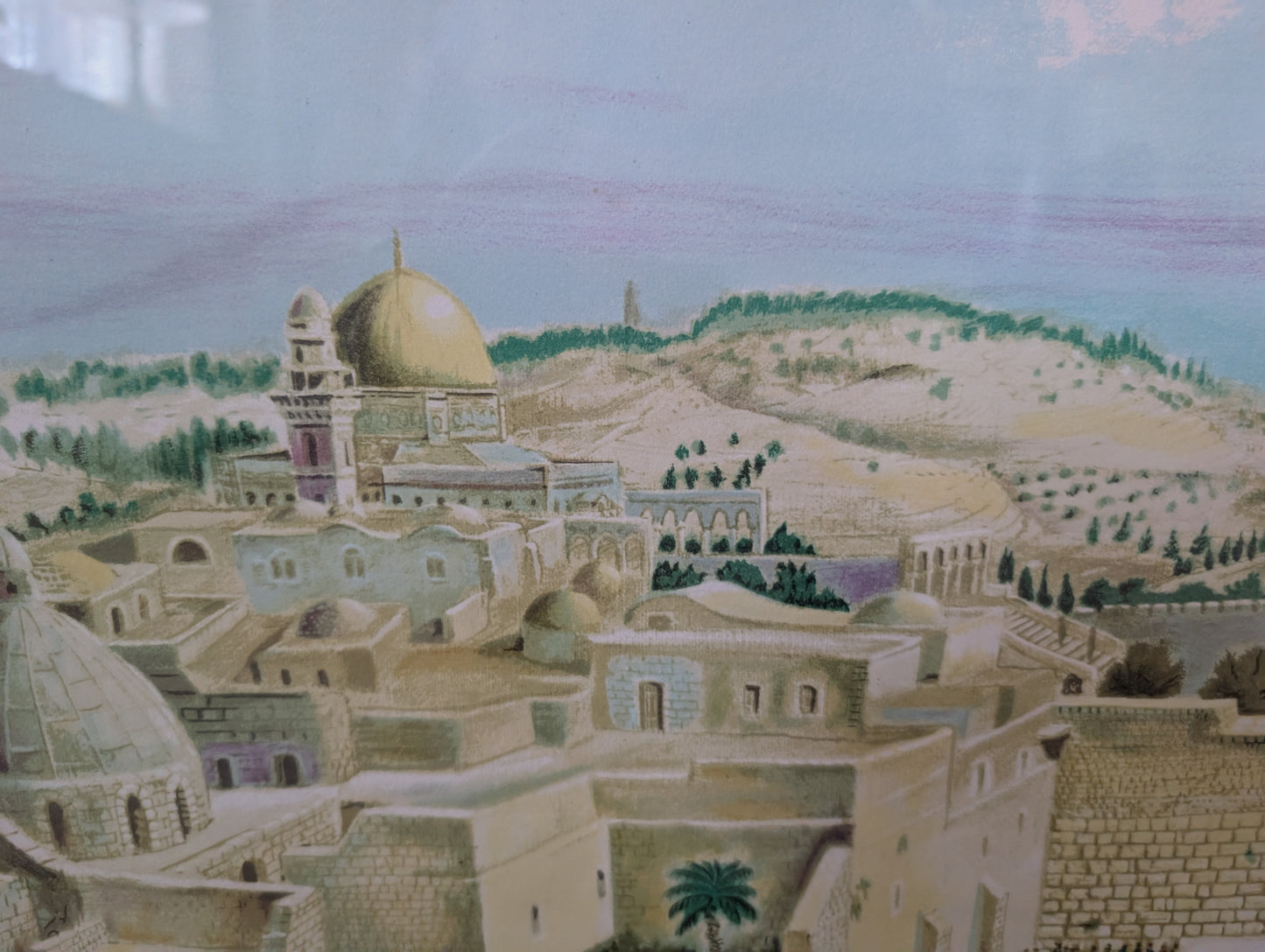 Framed Lithograph by Nahum Gilboa