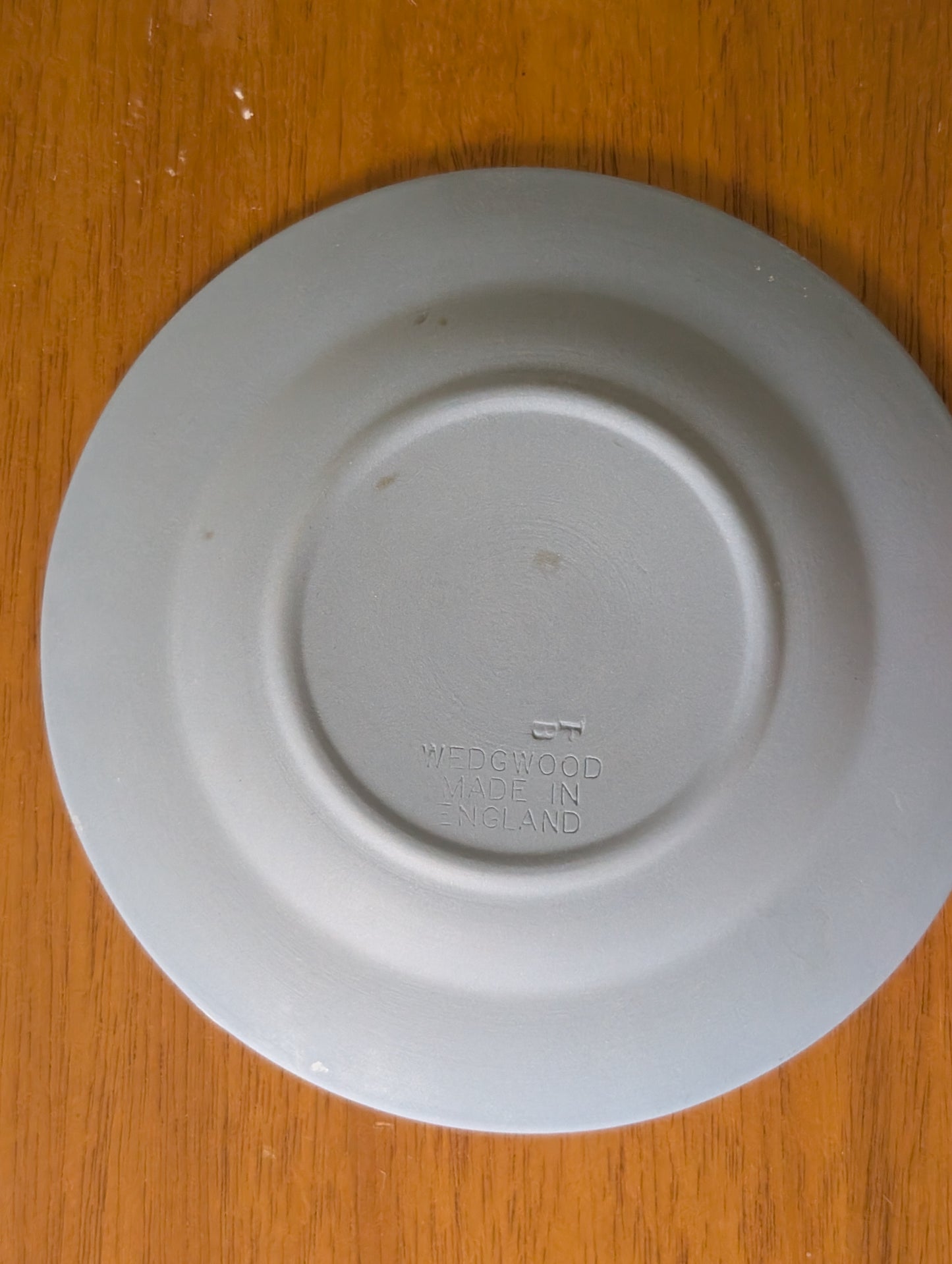 Vintage Wedgwood Blue Jasperware Collector Plate--Menorah Israel