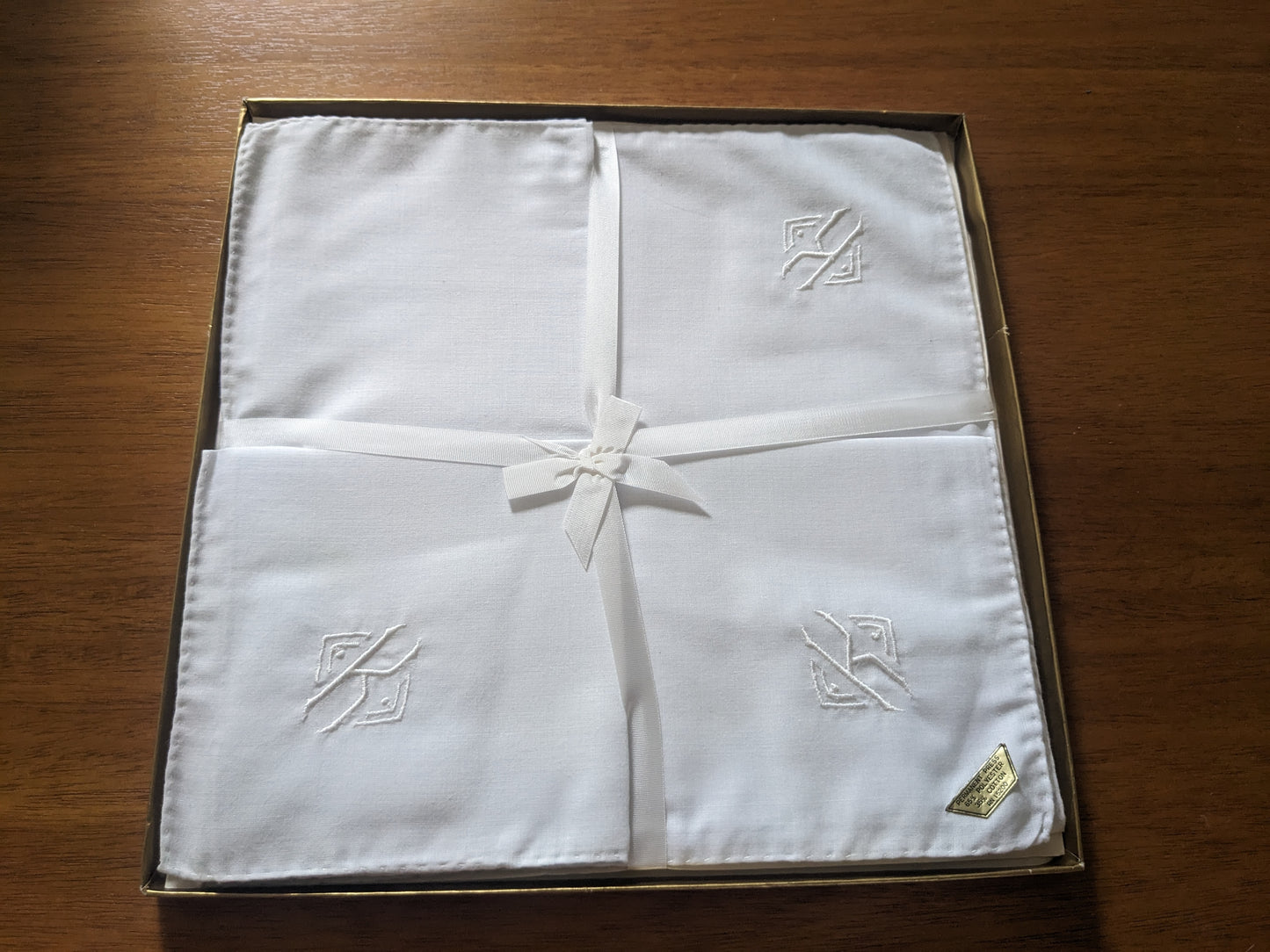 Monogramed  (K) Handkerchiefs New Vintage Set of 3