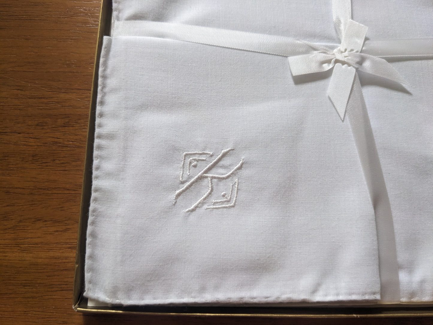 Monogramed  (K) Handkerchiefs New Vintage Set of 3