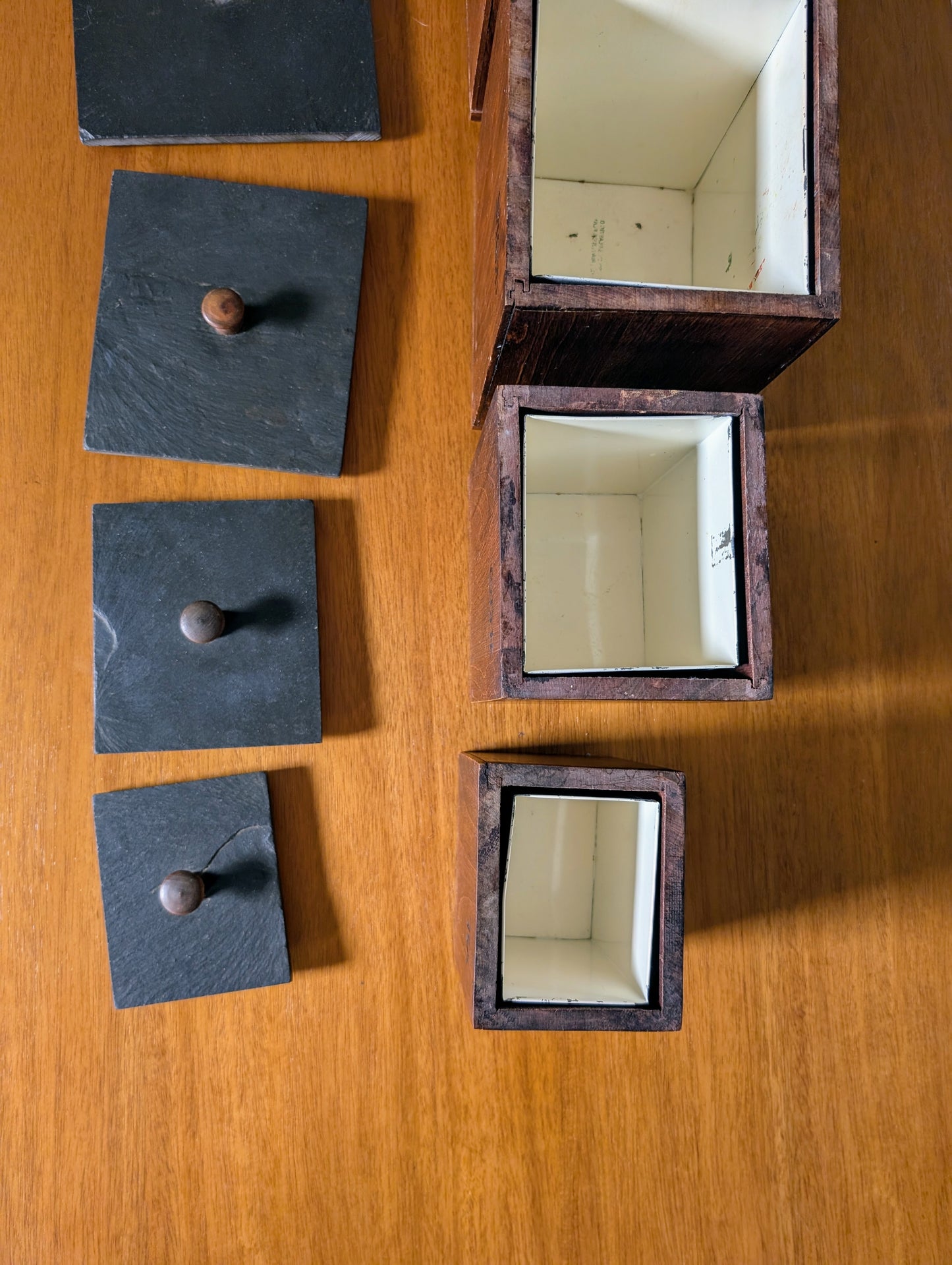 Kitchen Canisters Solid Wood and Slate