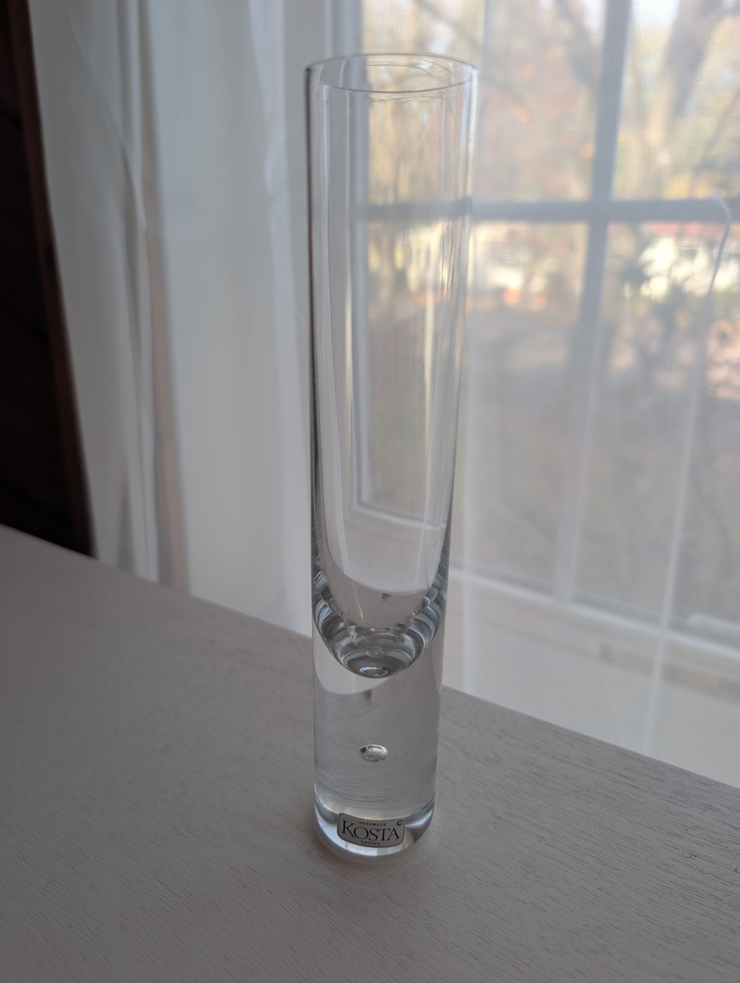 Kosta Boda Pippi Clear Glass Bud Vase