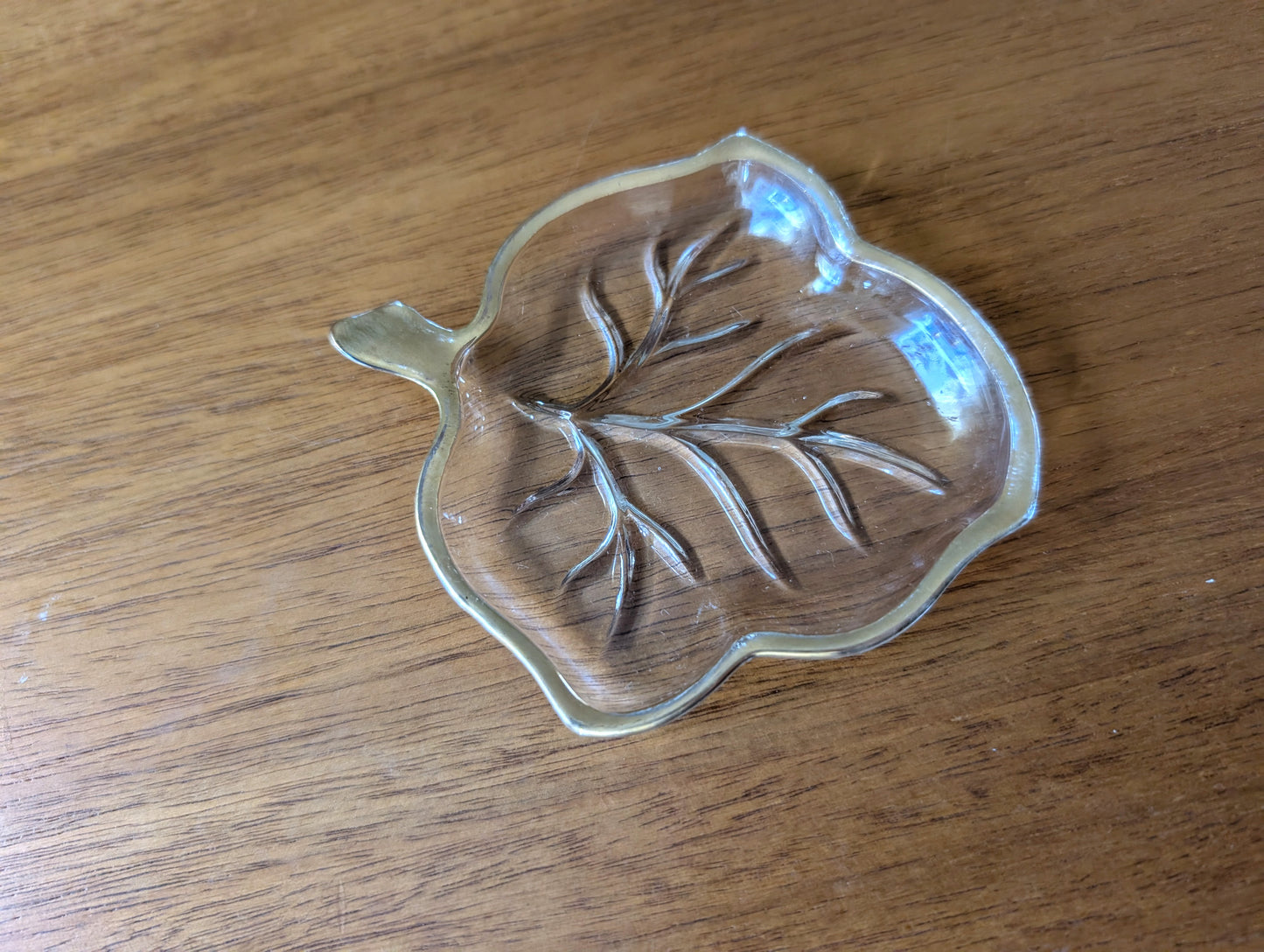 Small Hazel Atlas Glass Leaf Dish