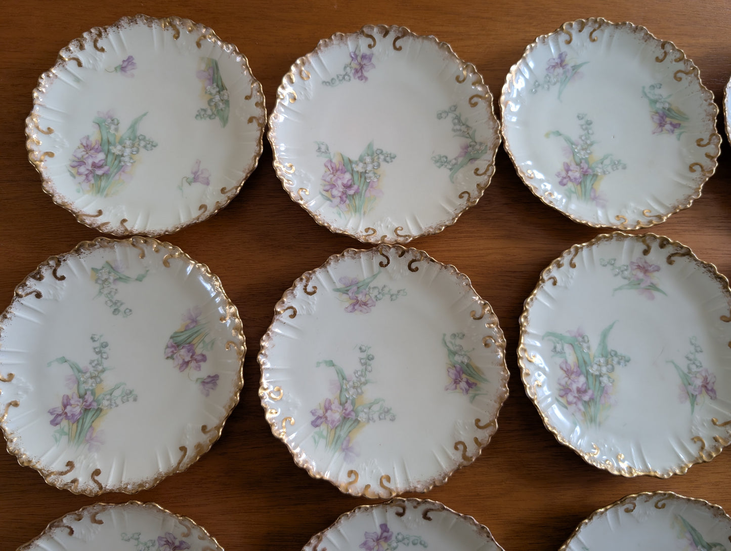 Set of 10 Limoges 6 inch Dessert Plates