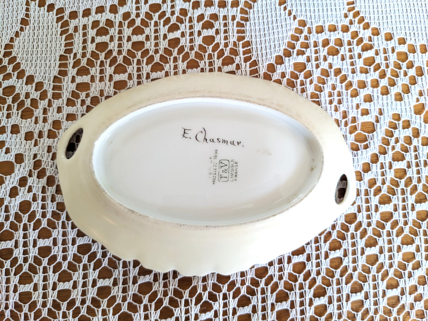 White Limoges Trinket Dish