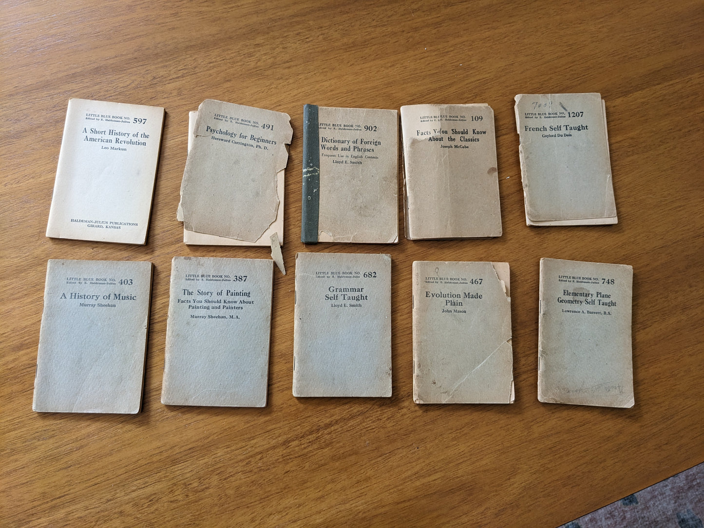 10 Little Blue Books from the 1920s