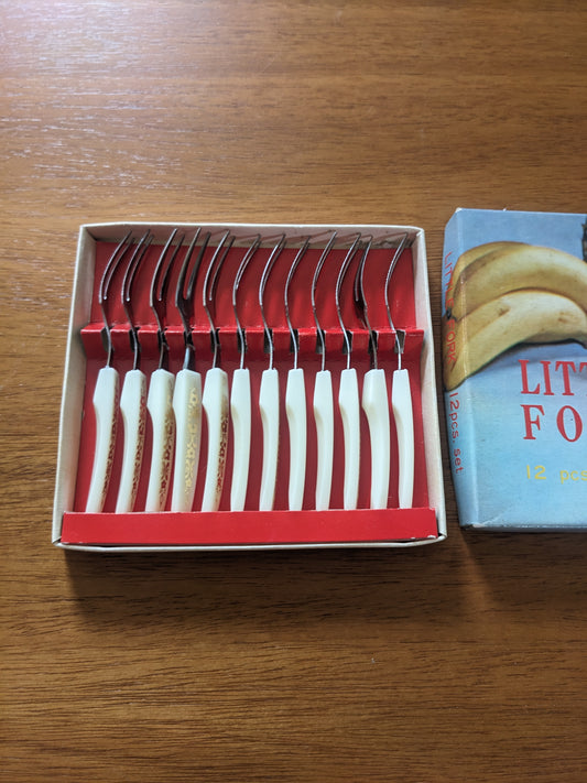 Vintage Cocktail Forks in Original Box