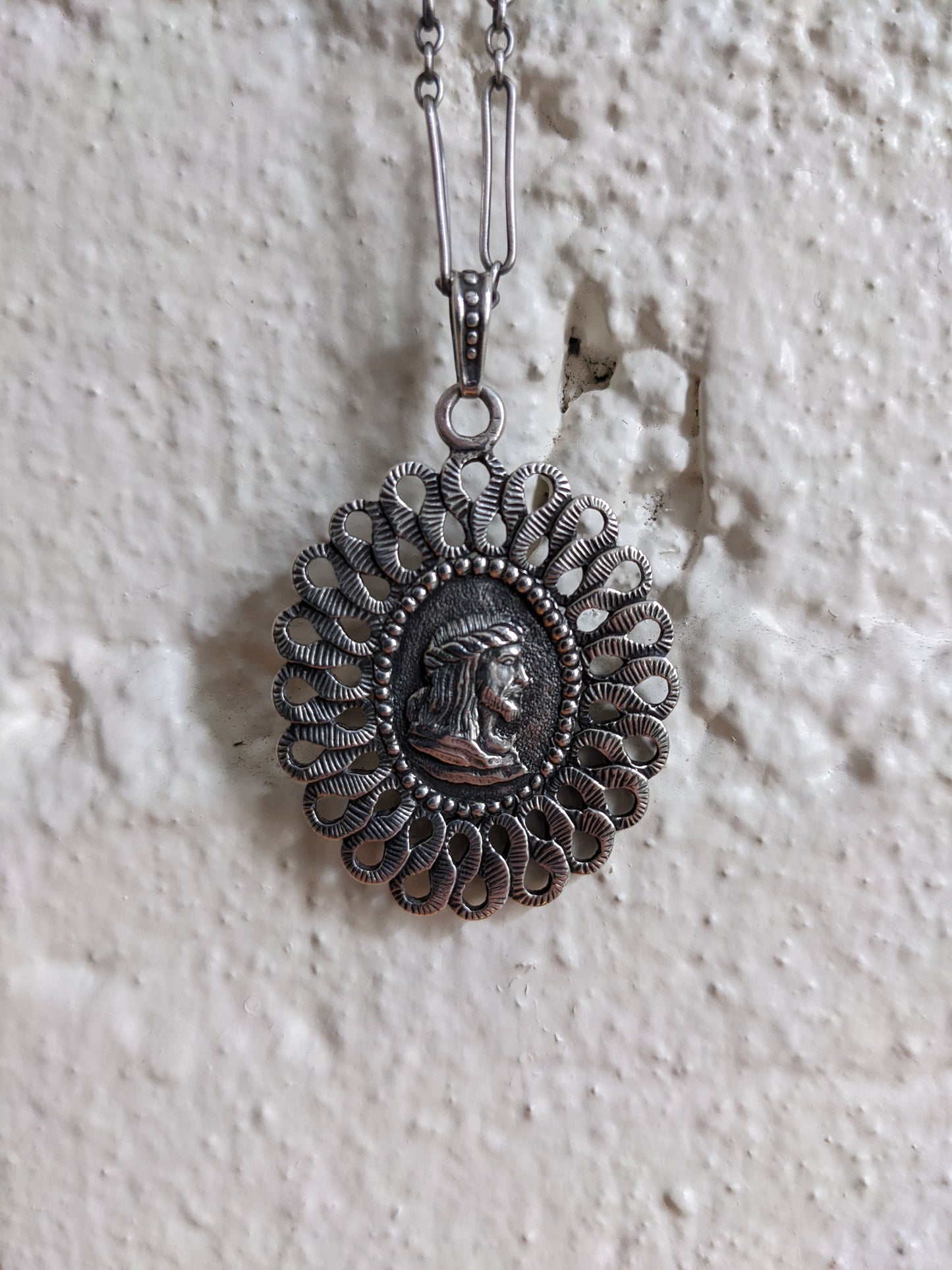 Religious Silver Necklace