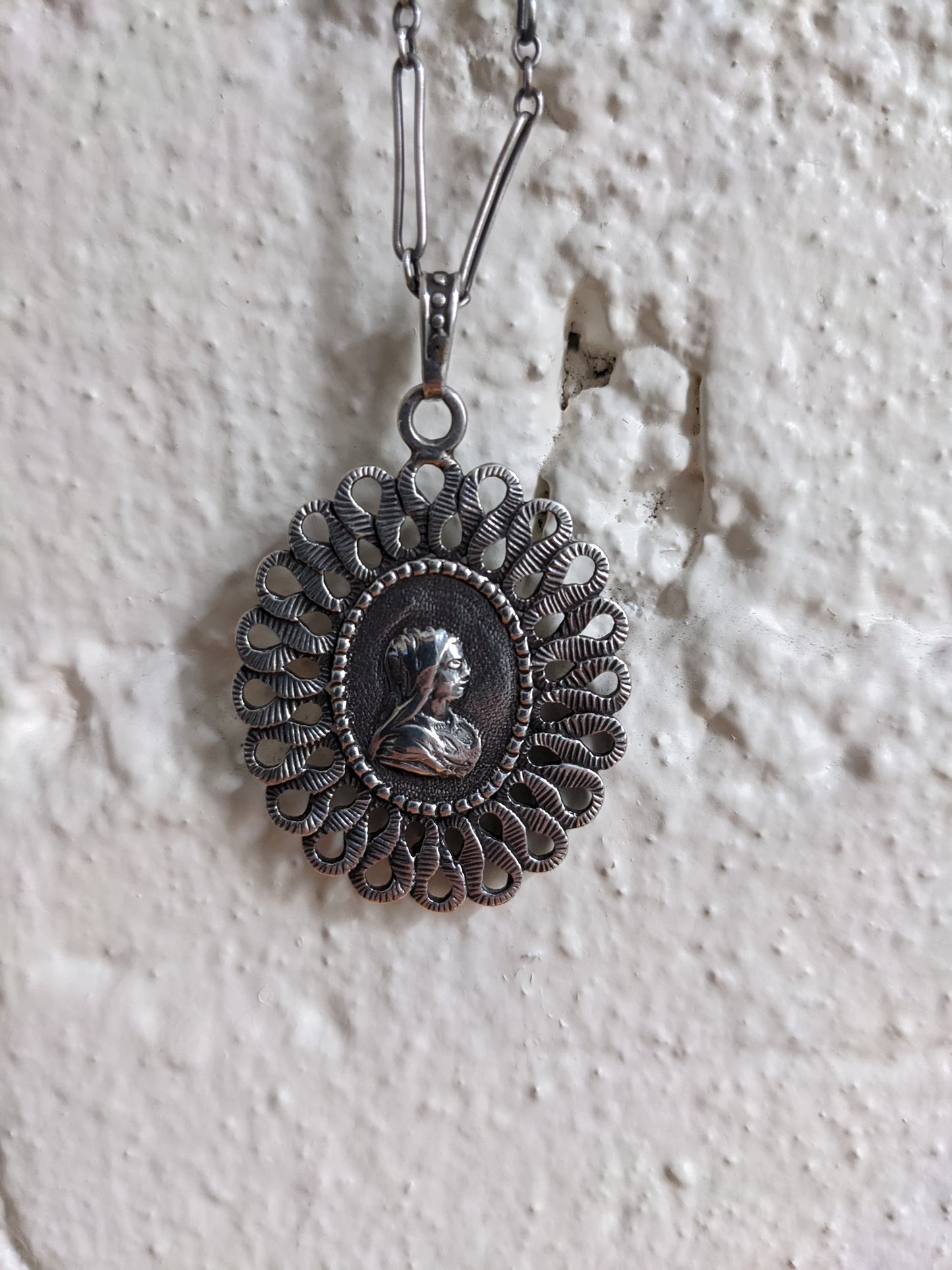 Religious Silver Necklace