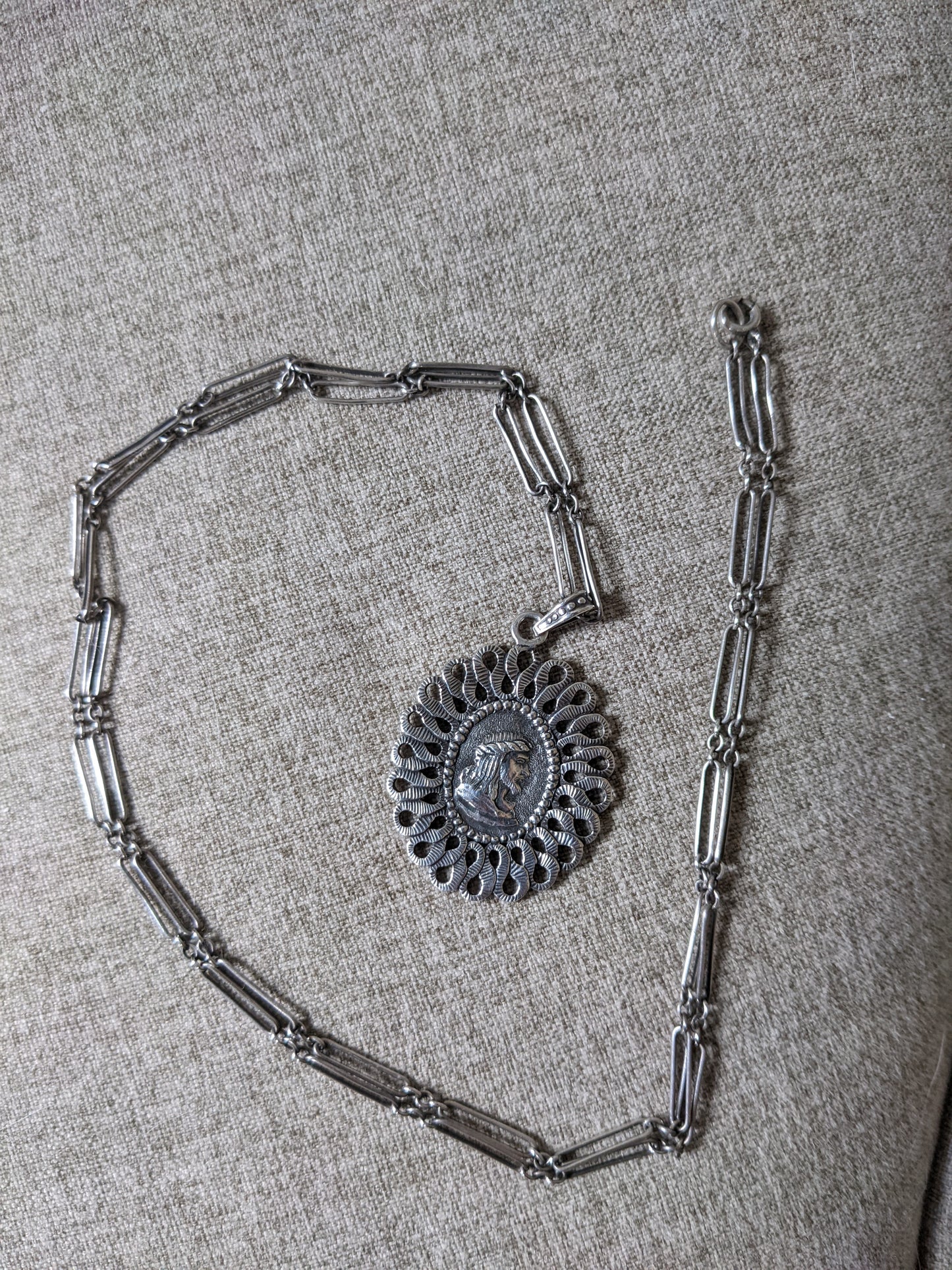 Religious Silver Necklace