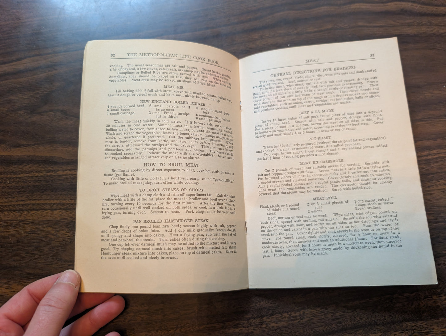 Vintage Antique Metropolitan Life Cook Book-1922- Insurance Company 20s