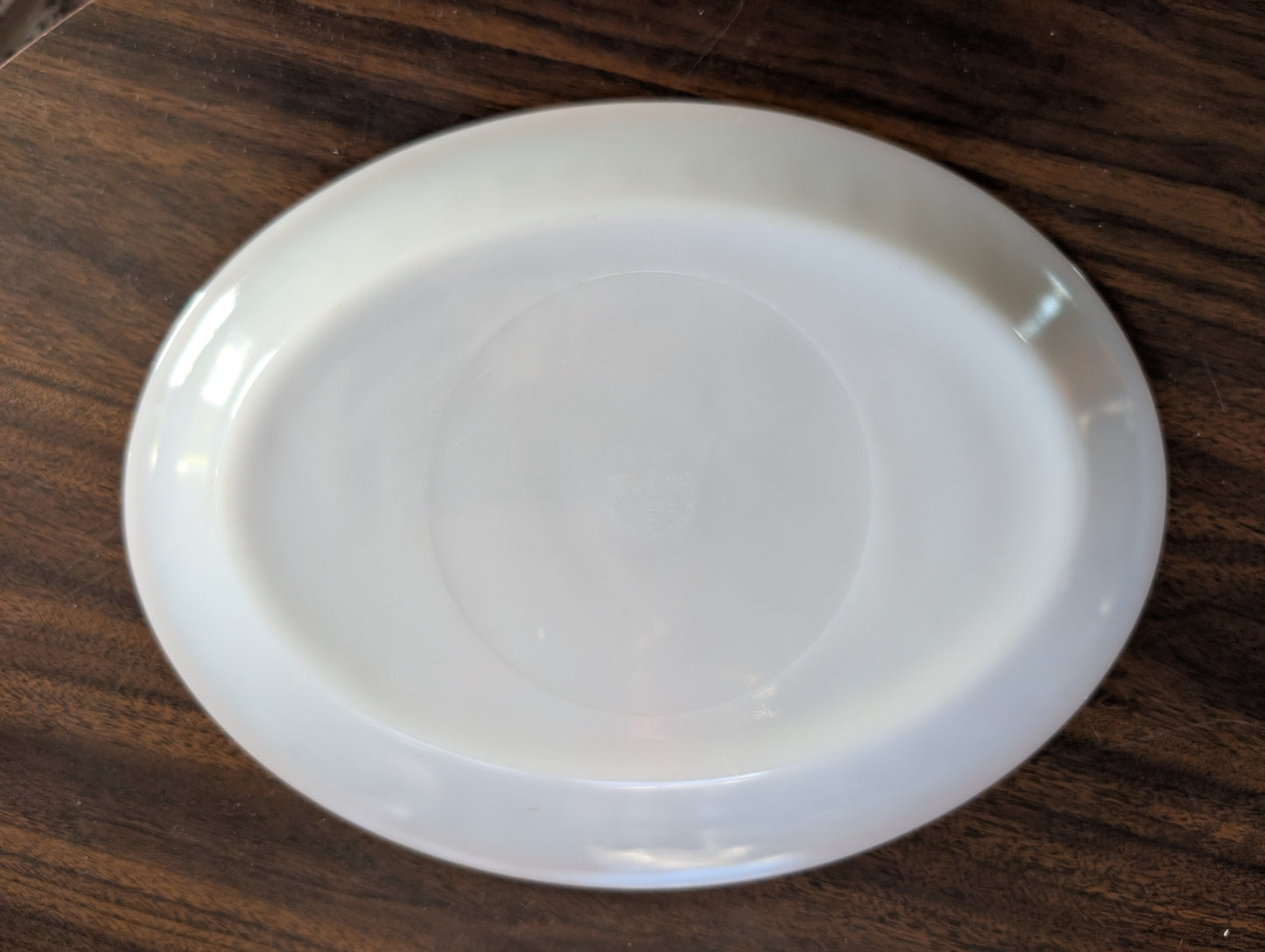 Vintage Fire King Milk Glass Platter with Gold Trim MCM Oval 12 in Serving Piece