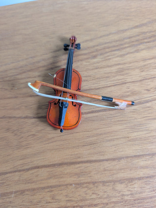 Vintage Miniature Violin in Black Case