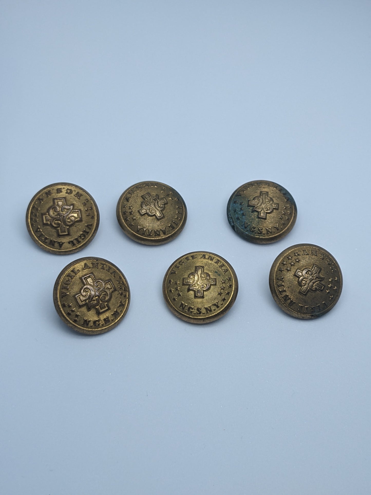 6 Civil War era Buttons New York 23rd Regiment National Guard