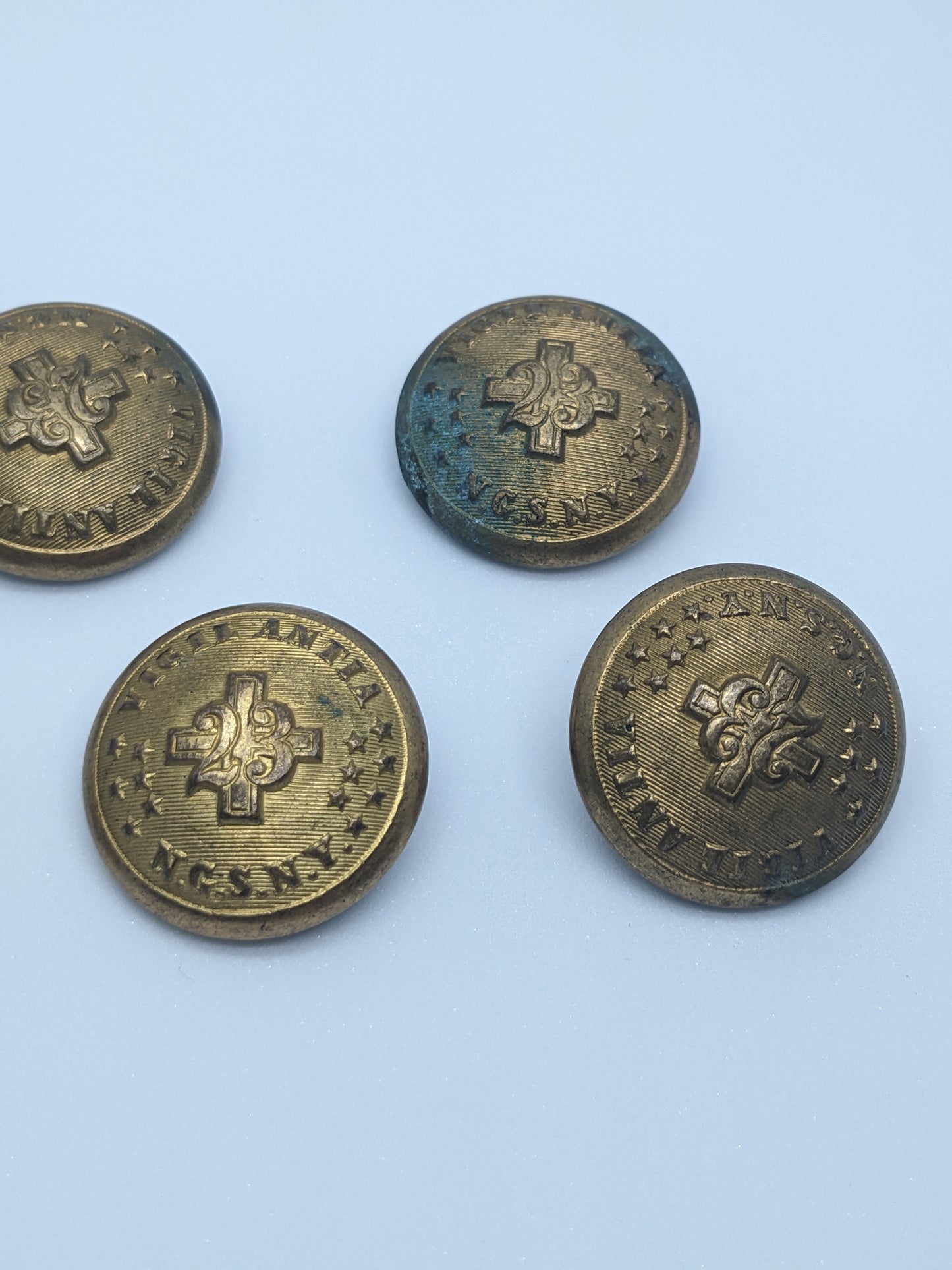 6 Civil War era Buttons New York 23rd Regiment National Guard