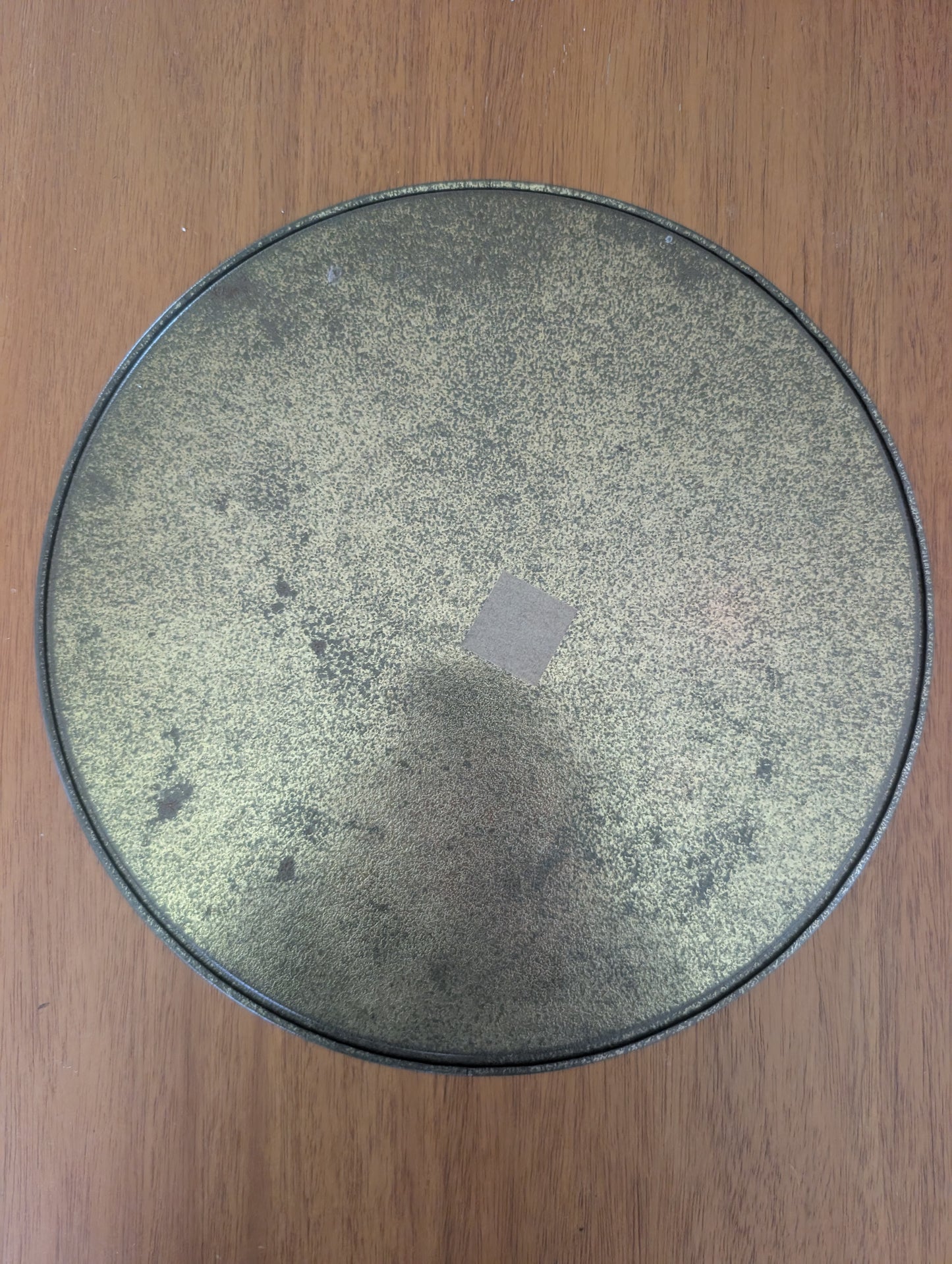 1960s New Mexico USA State Black Round Metal Vintage Souvenir Serving Tray