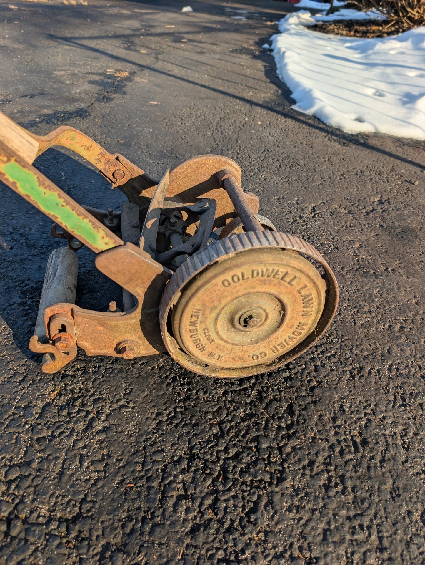 Rare Cast Iron Antique Coldwell Lawn Mower Made in Newburgh, NY