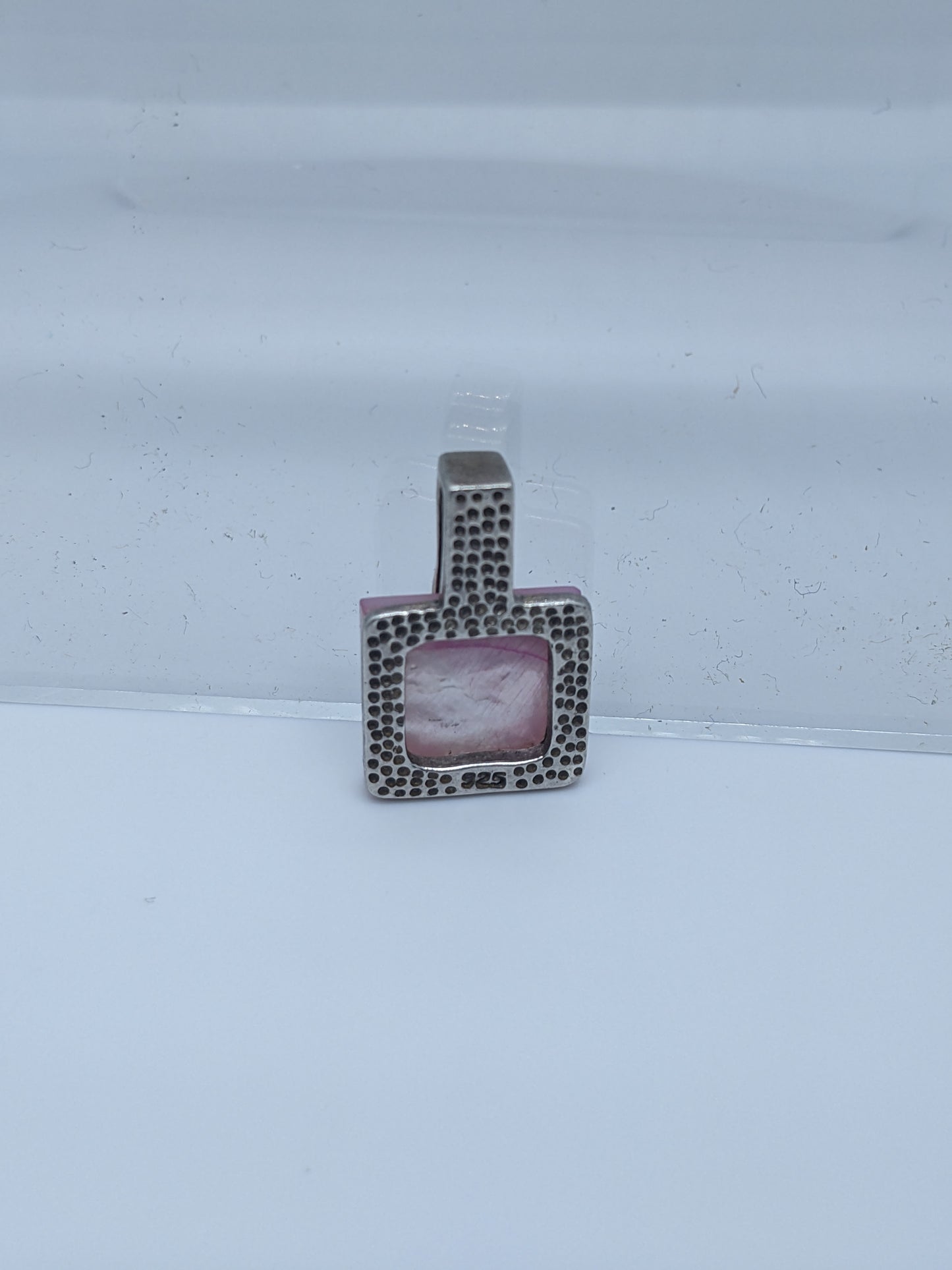 Pale Pink Pendant in Sterling Silver