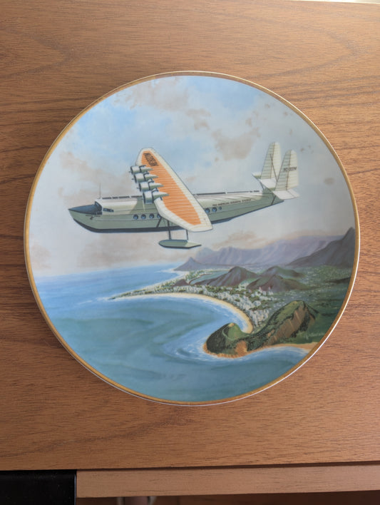 Pan Am Pioneer Flights Collectible Plate