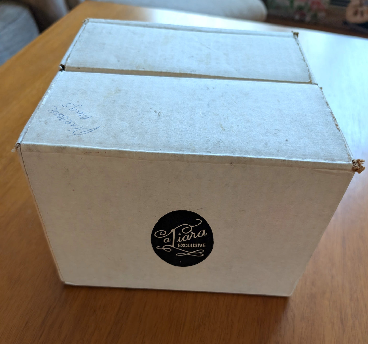 Set of 4 Tiara Ponderosa Pine Pinecone Clear Mugs Vintage from 1980s