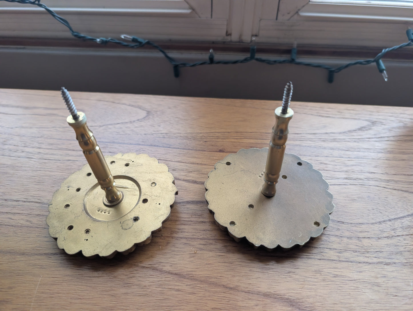 Round Syroco Brass Color Curtain Tie Backs