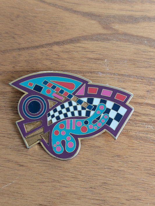 1990s Large Abstract Enamel Pin