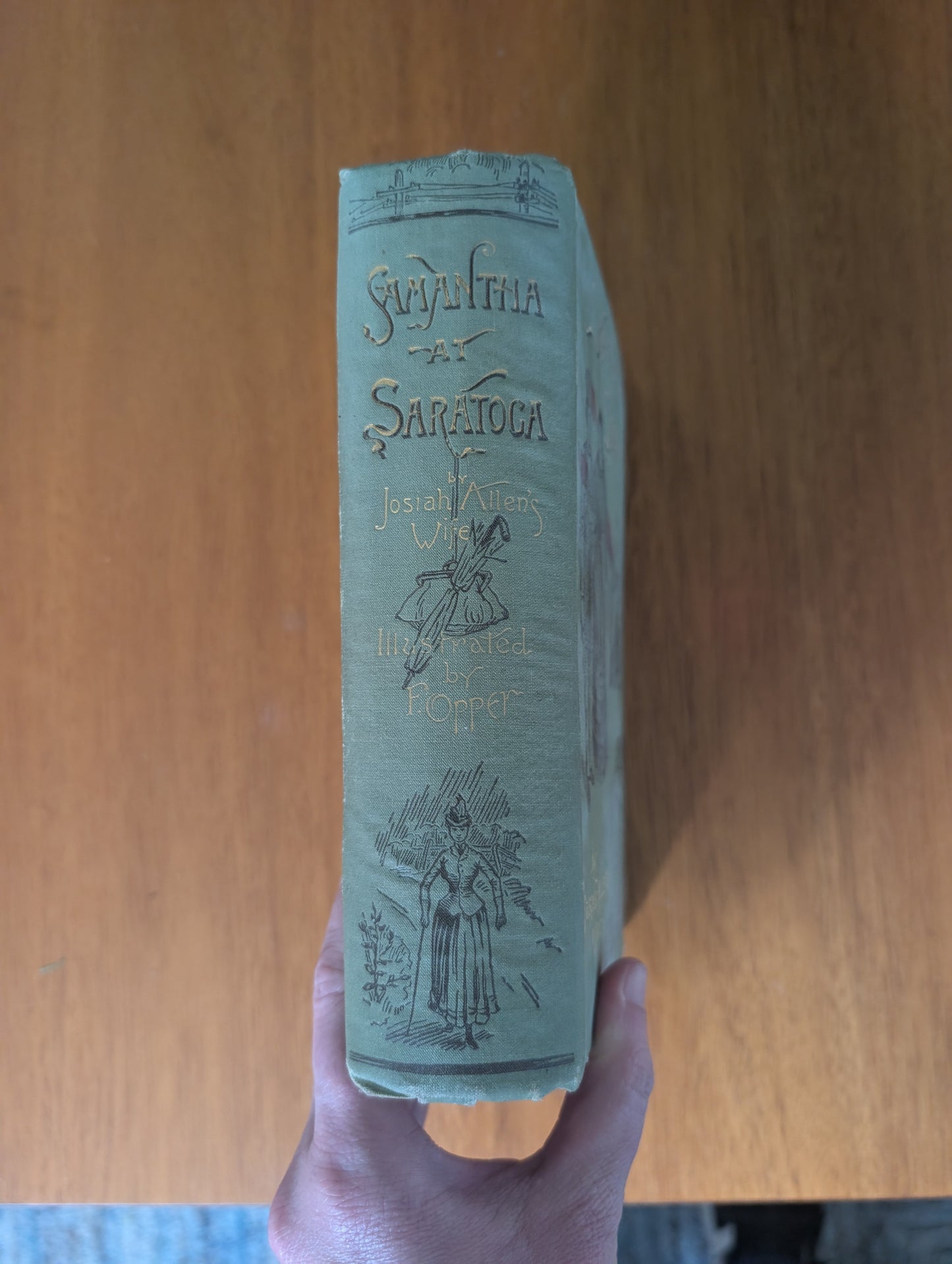 SAMANTHA AT SARATOGA Book 1887 Marietta Holley SIGNED by Author