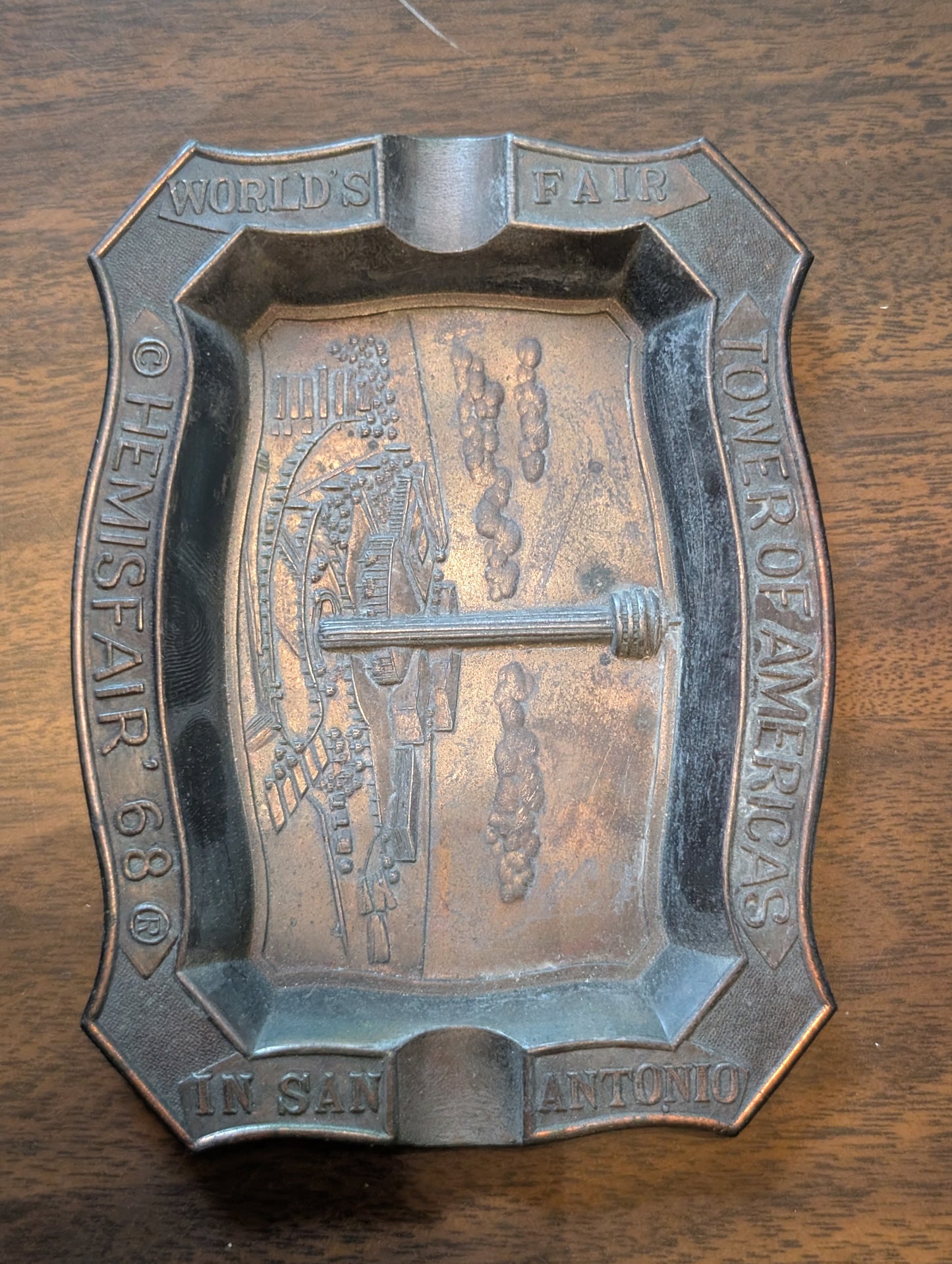Ashtray Worlds Fair Hemisfair 68 San Antonio Vintage Ash Tray
