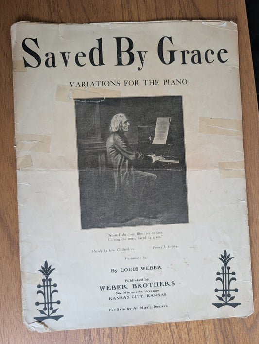 Vintage Piano Sheet Music Saved by Grace