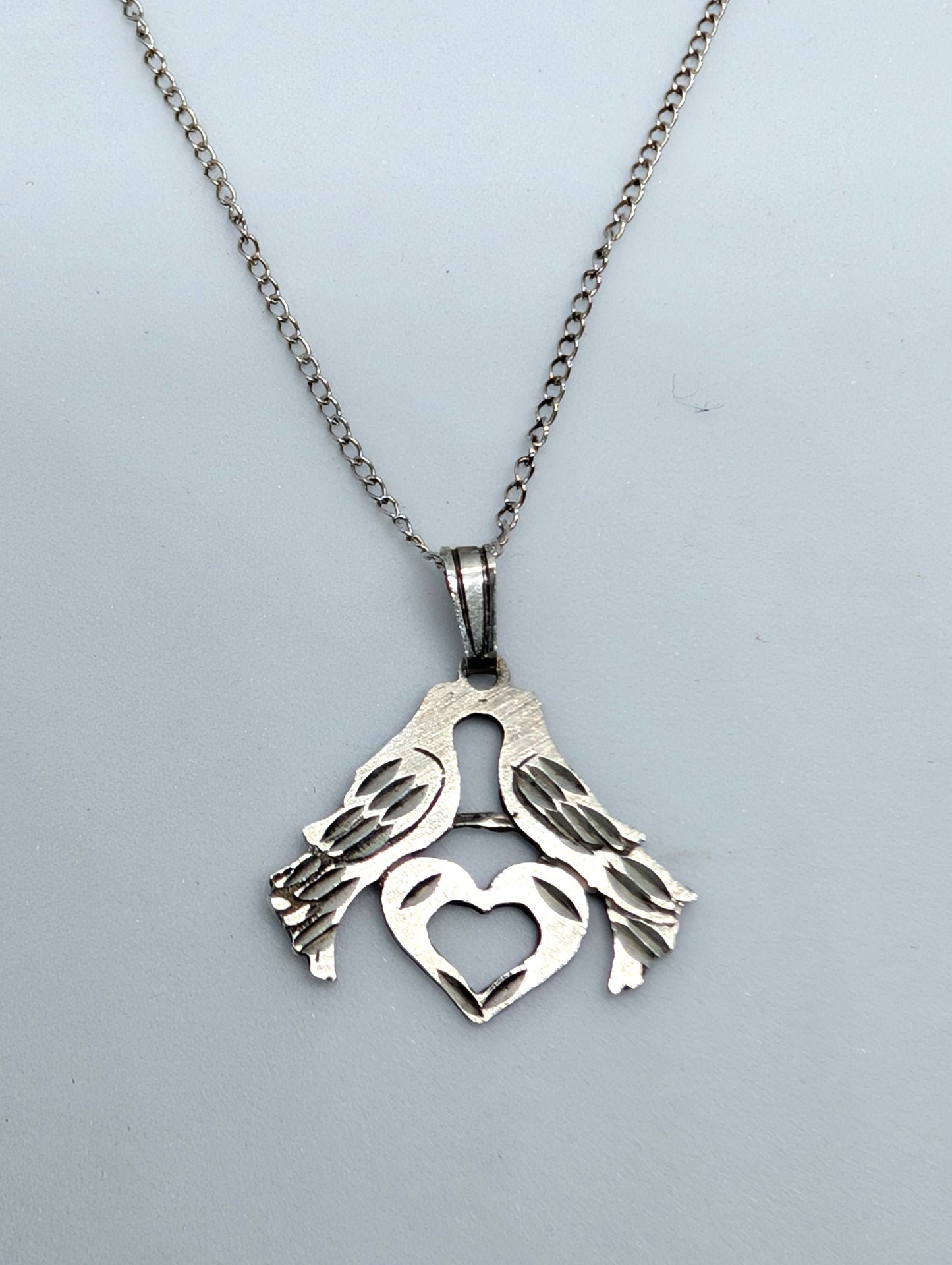 Silver Love Bird Necklace