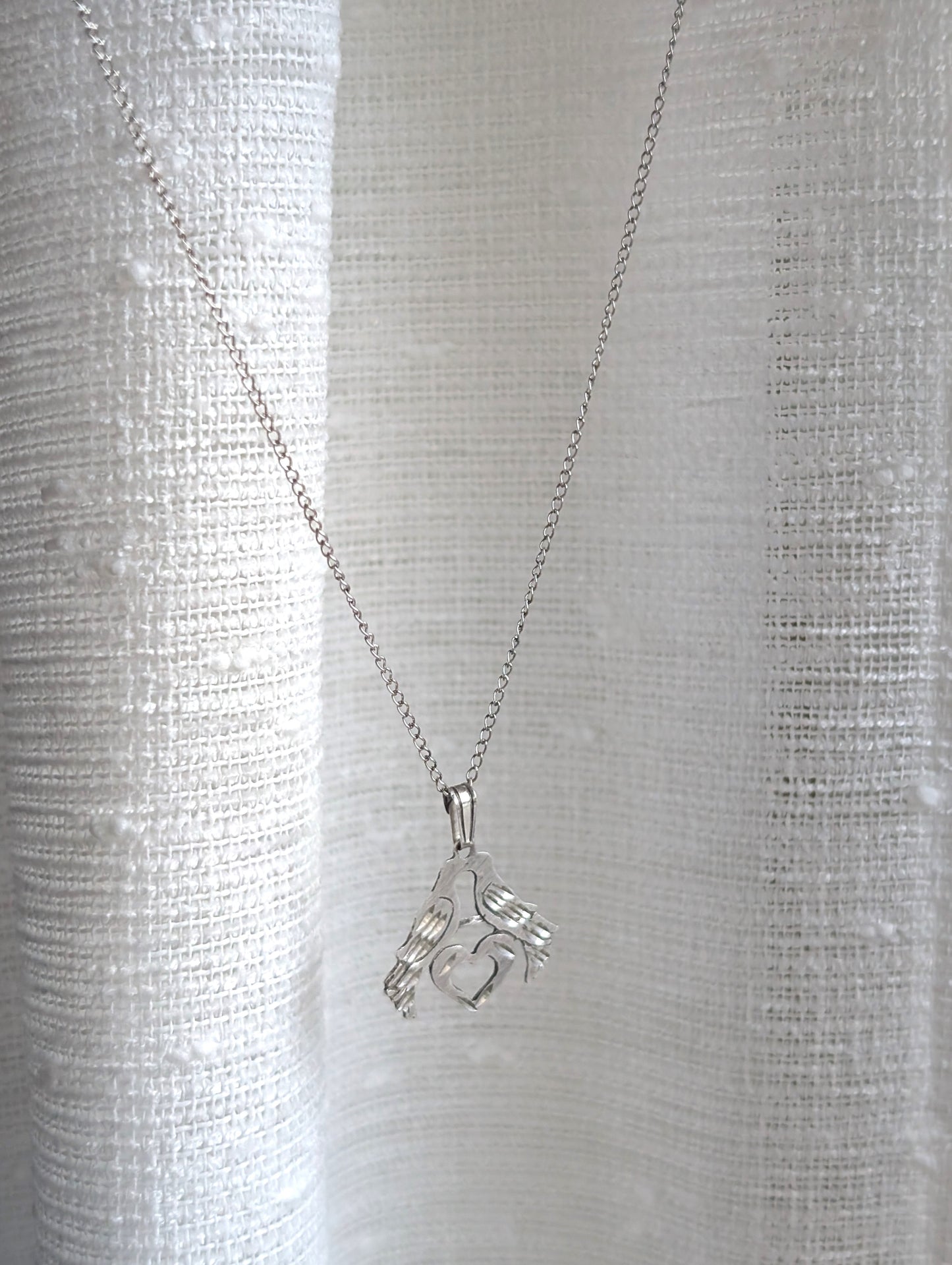 Silver Love Bird Necklace