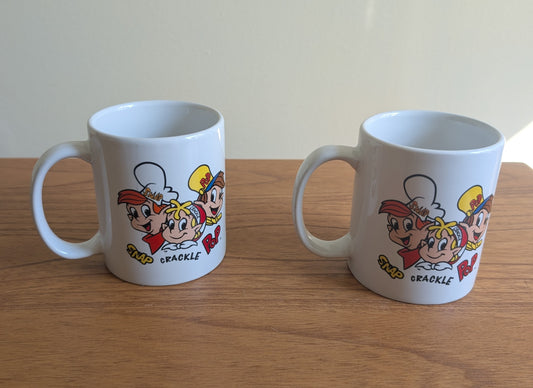 Pair of 2000's Snap Crackle and Pop Rice Krispies Mugs