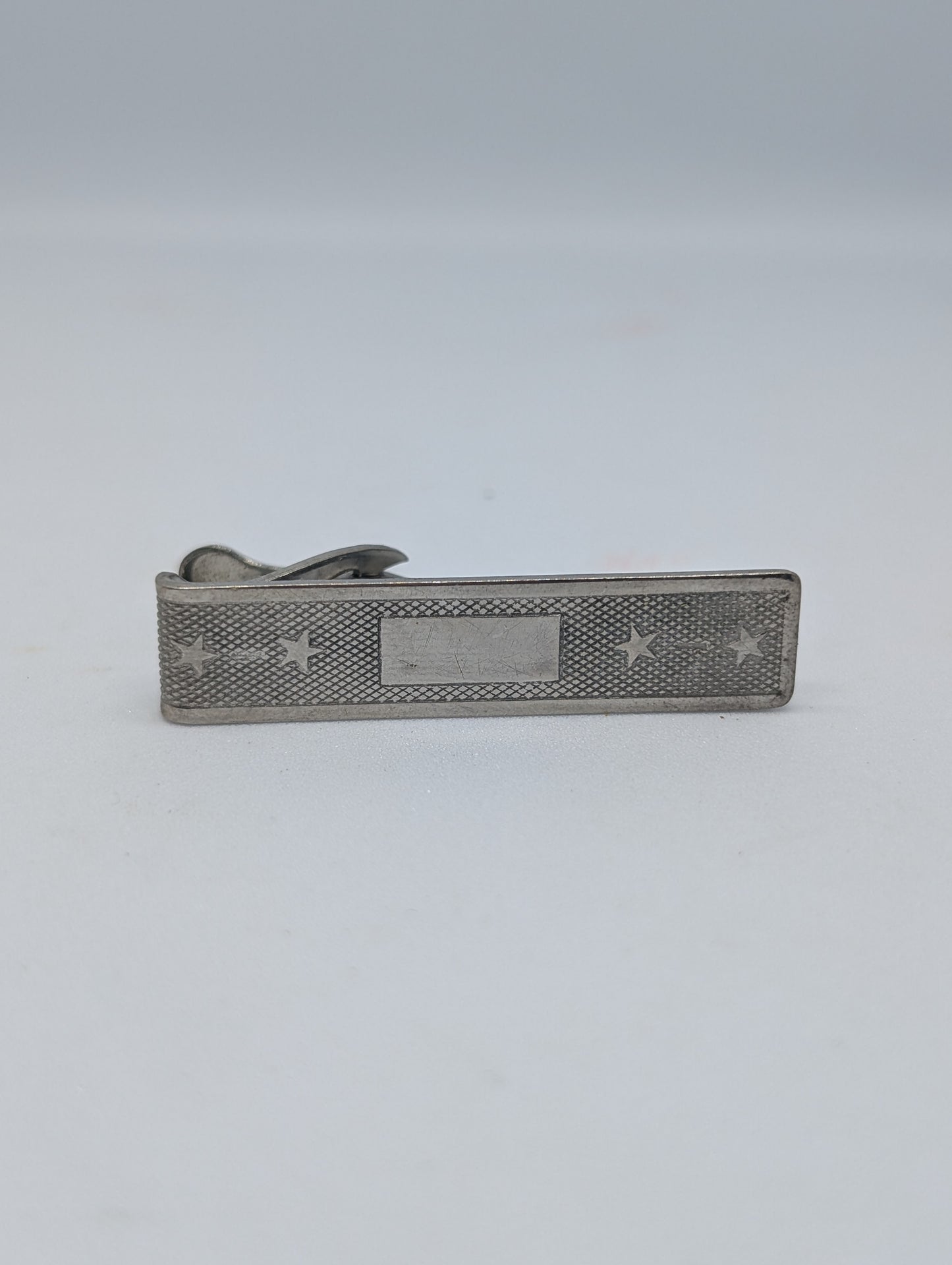 Silver Tone Star Tie Clip