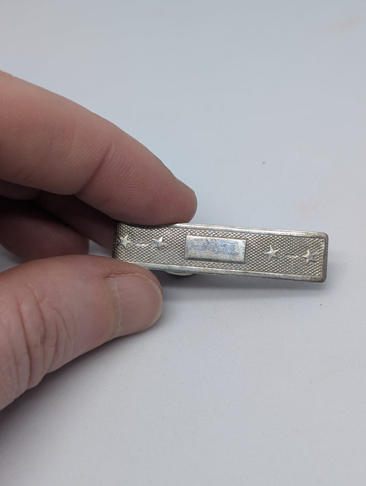 Silver Tone Star Tie Clip