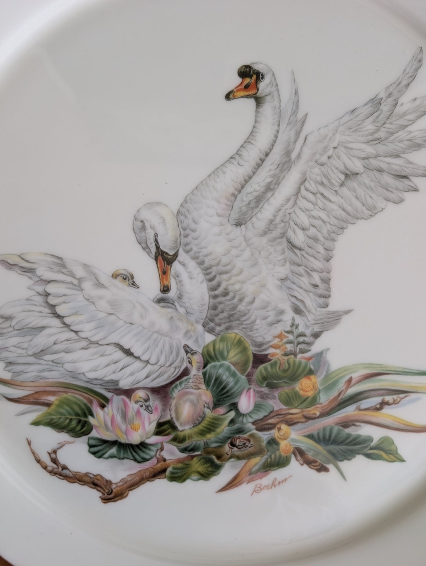 "Bird of Peace" Swan Plate