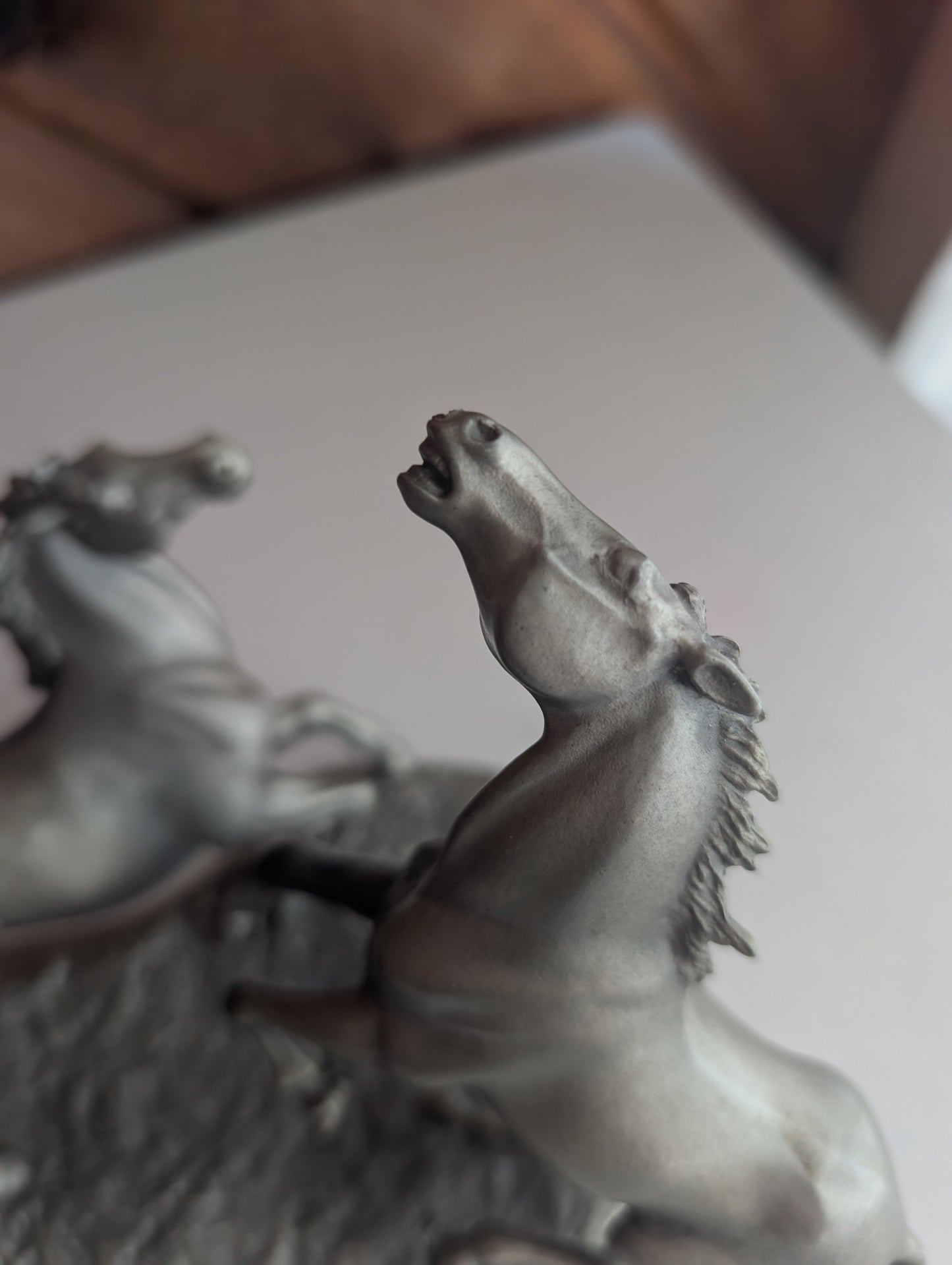 The Challenge Fine Pewter Horse Sculpture by Brian Rodden #136 7 " x 5" x 5"